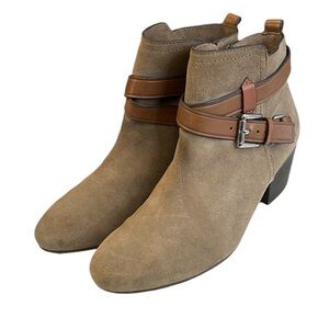 Coach Pauline Leather Buckle Booties